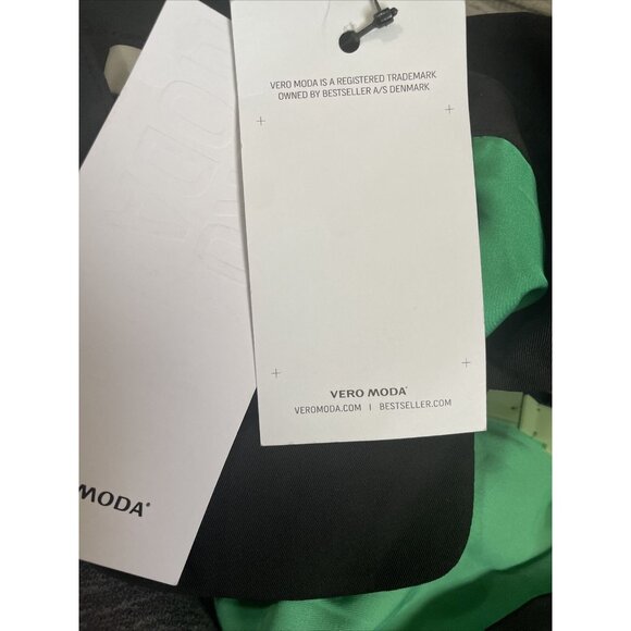 Vero Moda Beaded Party Sweetheart Dress Classy New Size Small Green Black - Picture 14 of 16